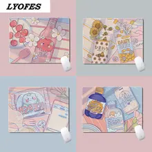Kawaii Desk Pad Laptop Mouse Mat for Office Home PC Computer Keyboard Cute Mouse Pad Deskpad Gaming Desk Mats Gamer 22x18cm