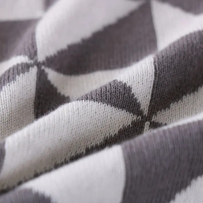 Хлопковое льняное Сетчатое вязаное одеяло покрывало для дивана кровати