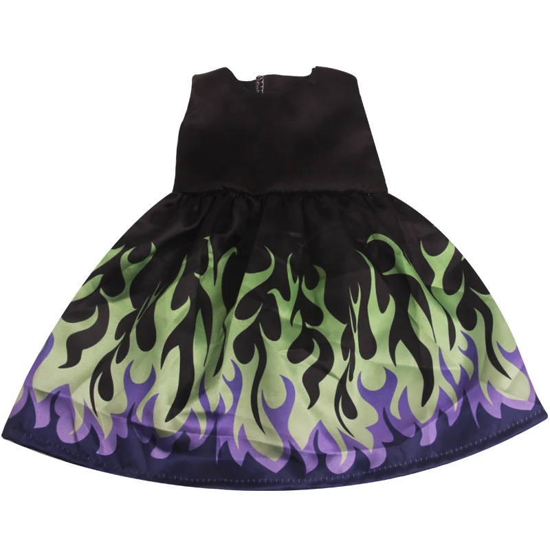 18 дюймовые куклы для девочек Рождество черный платье с принтом костюм