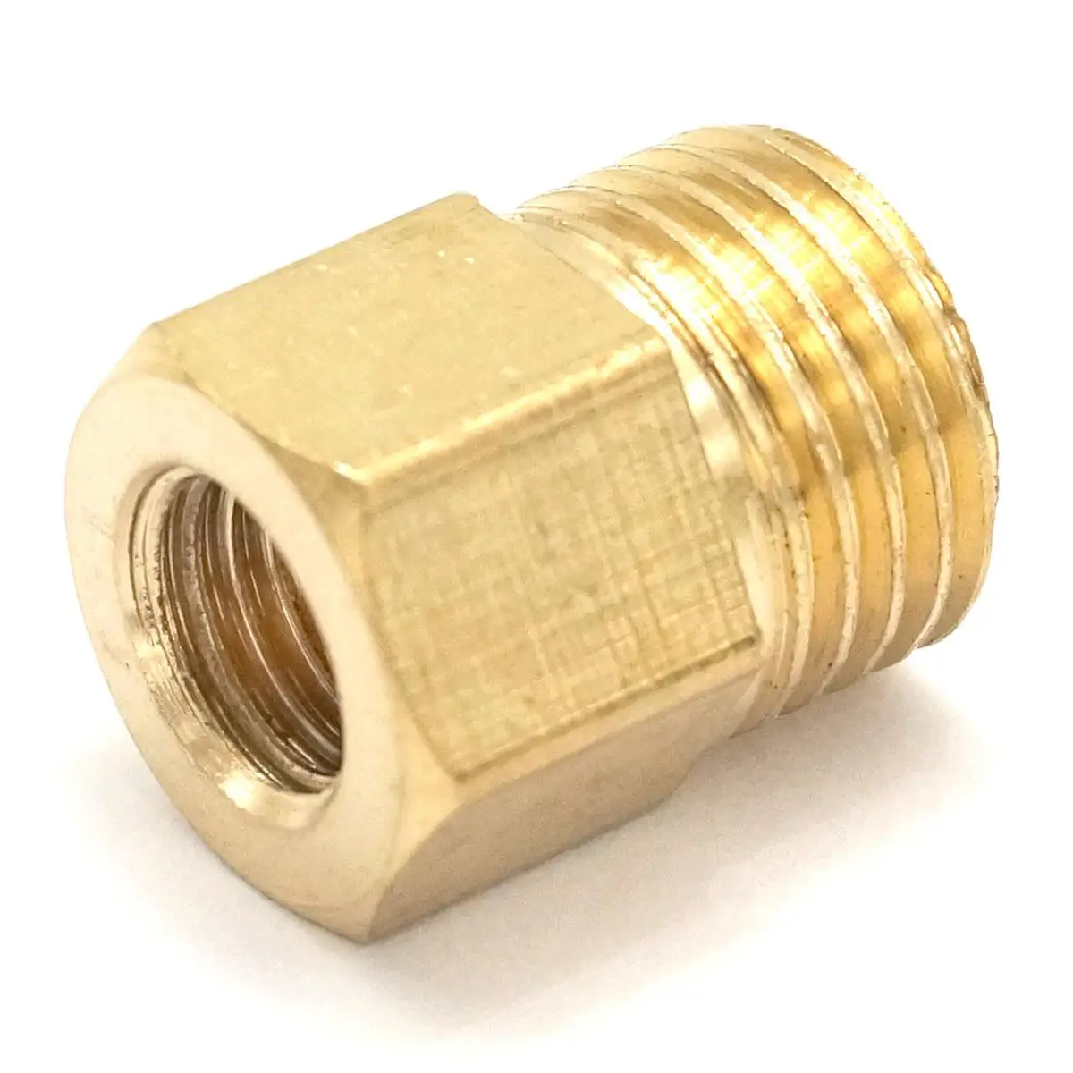 2PCS Brass Reducer Hex Head M8x1mm Female to 1/4&quot BSP Male Reducing Bush Adapter Fitting for Pressure Gauge | Обустройство дома