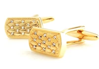 5pairslot gold rectangle crystal cufflinks elegant business style cuff links mens jewelry wedding gift