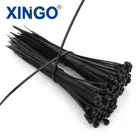 Xingo 5x120 мм самоблокирующиеся Нейлоновые кабельные стяжки 500 шт пластиллирующийся галстук-молния 50lbs UL Rohs одобренный петля обертывания Связки