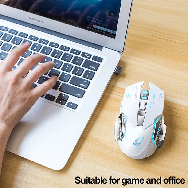 

Profession Gaming Mouse Silent Illuminated Mechanical 1800Dpi 2.4G USB Wireless 7 Color Mouse Dropship For PC laptop