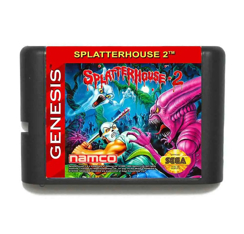 16-битная игровая карта MD Splatter House 2 с розничной коробкой для Sega Mega Drive/ Genesis |