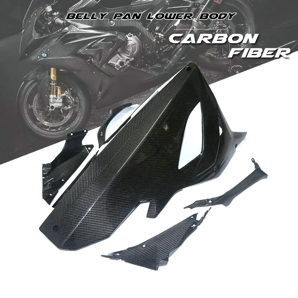 Carbon Fiber Racing Fairing Cowling Undertray Belly Pan Bottom Lower Body Kits Panel for BMW S1000RR M1000RR 2019-2022 2021 2020