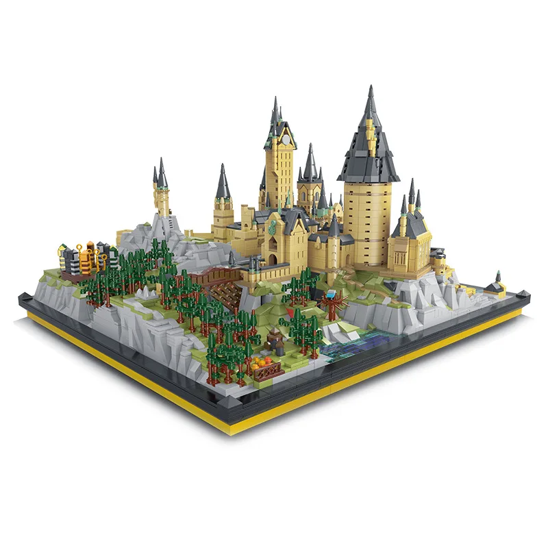 

New Product Hogg Castle Model Creativity MOC City Street View Series Small Particles Assembling Toy Building Blocks Boy Gift