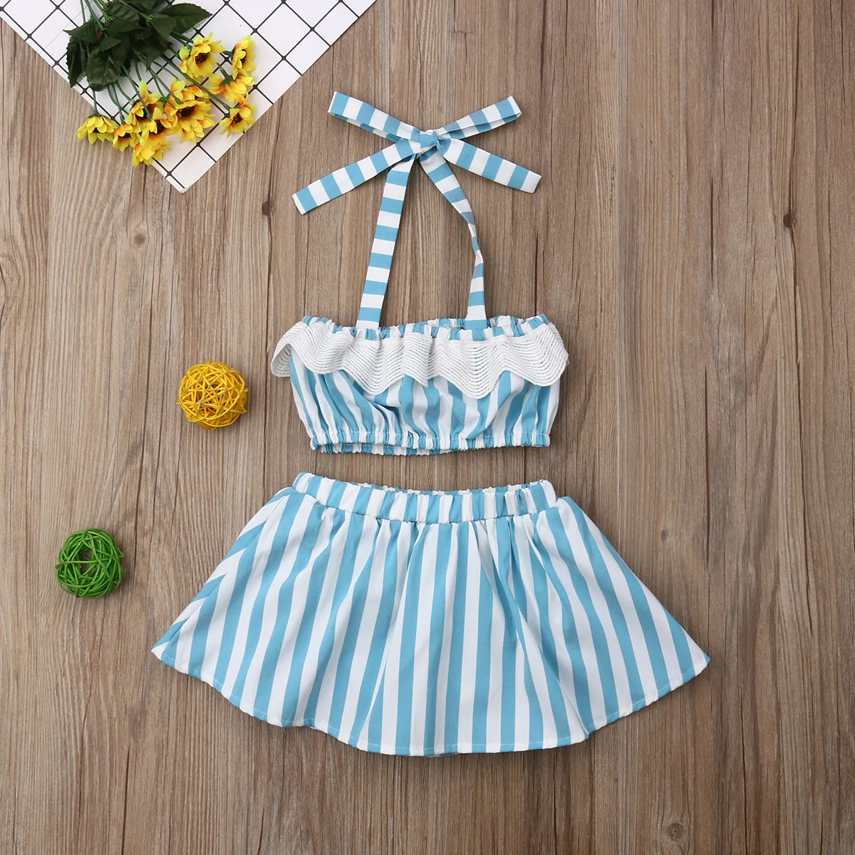 2 шт. футболка с открытыми плечами и юбка | Мать ребенок