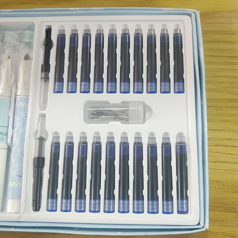 Набор перьевых ручек с чернильными мешками и поглотителем чернил | Канцтовары