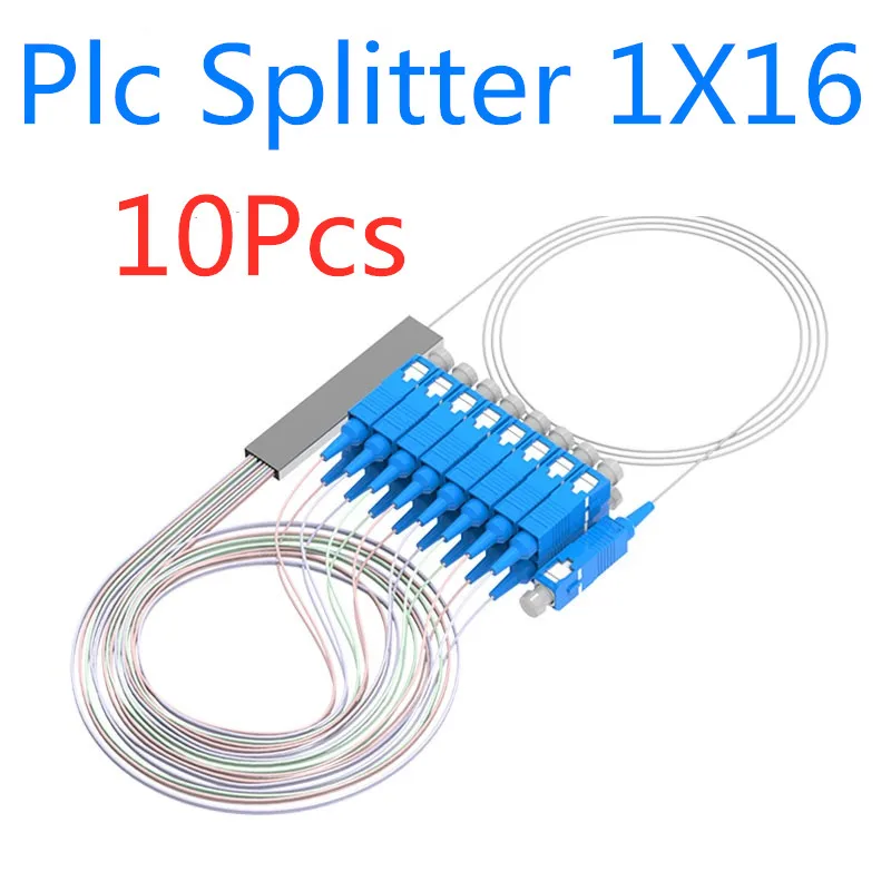 10 шт./лот 0 9 мм стальной трубчатый волоконно оптический PLC сплиттер 1x8 1x16 SC/UPC Mini