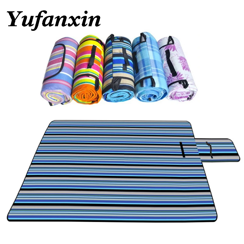 

Уличный пляжный коврик для пикника, кемпинга, многопользовательский водонепроницаемый портативный складной спальный походный коврик влаг...