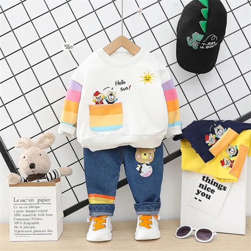 Комплекты одежды для мальчиков и девочек 2020 весенняя одежда малышей детский