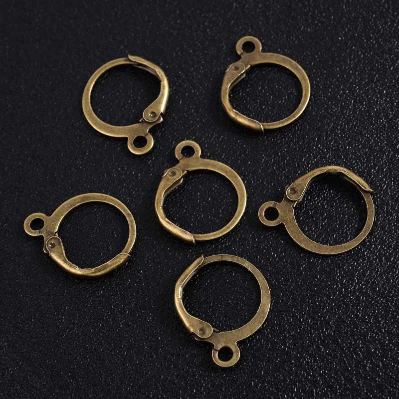 12x14mm Copper DIY French Lever Earring Hooks 60Pcs/Lot Wire Settings Base Earrings Hoops For Jewelry Making Findings Supplies | Украшения
