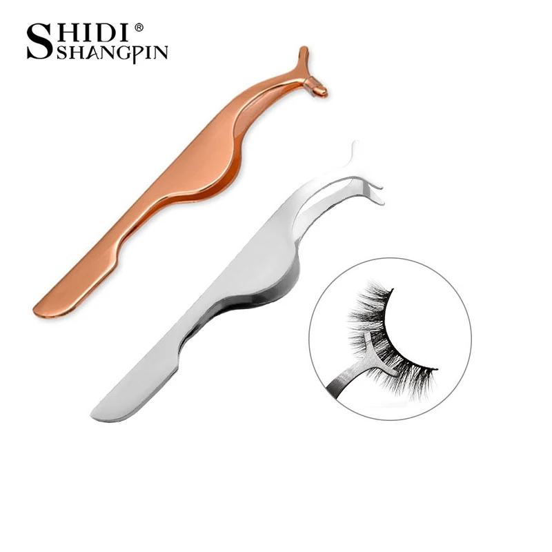 

SHIDISHANGPIN 10/30/50 Pcs Wholesale eyelashes tweezers false eyelash extension curler auxiliary clip clamp forceps makeup tools