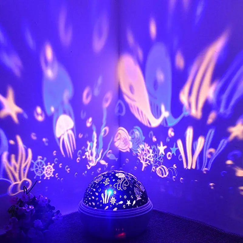 

Star Projector Light, Night Lamp Romantic Rotating Sea Animals Star Moon Cover Projector Night Lighting For Children Adults Bedr
