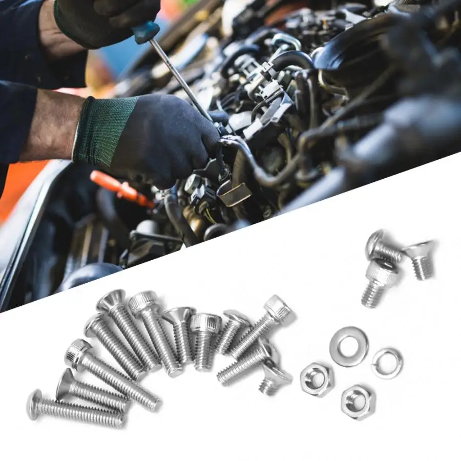 840 шт. набор винтов цилиндрические Плоские винтовые гайки стандартные и болты из