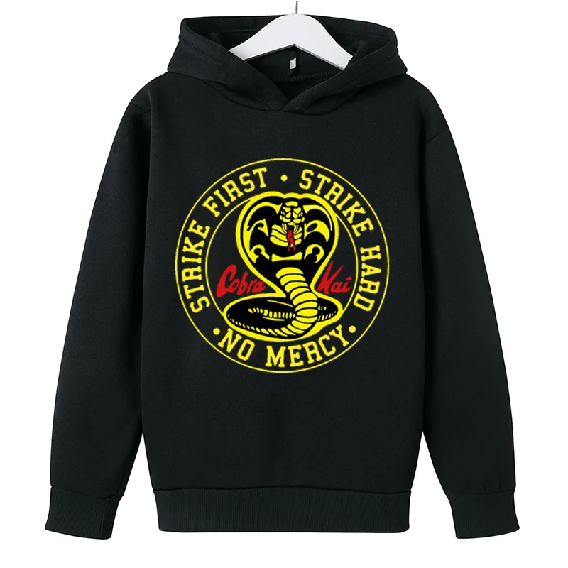 

Childrens Clothes Newest Hooded Cobra Kai Print Cartoon Coat Long Sleeve Pullover Kids Hoodies Sweatshirt Boys/Girls Clothing
