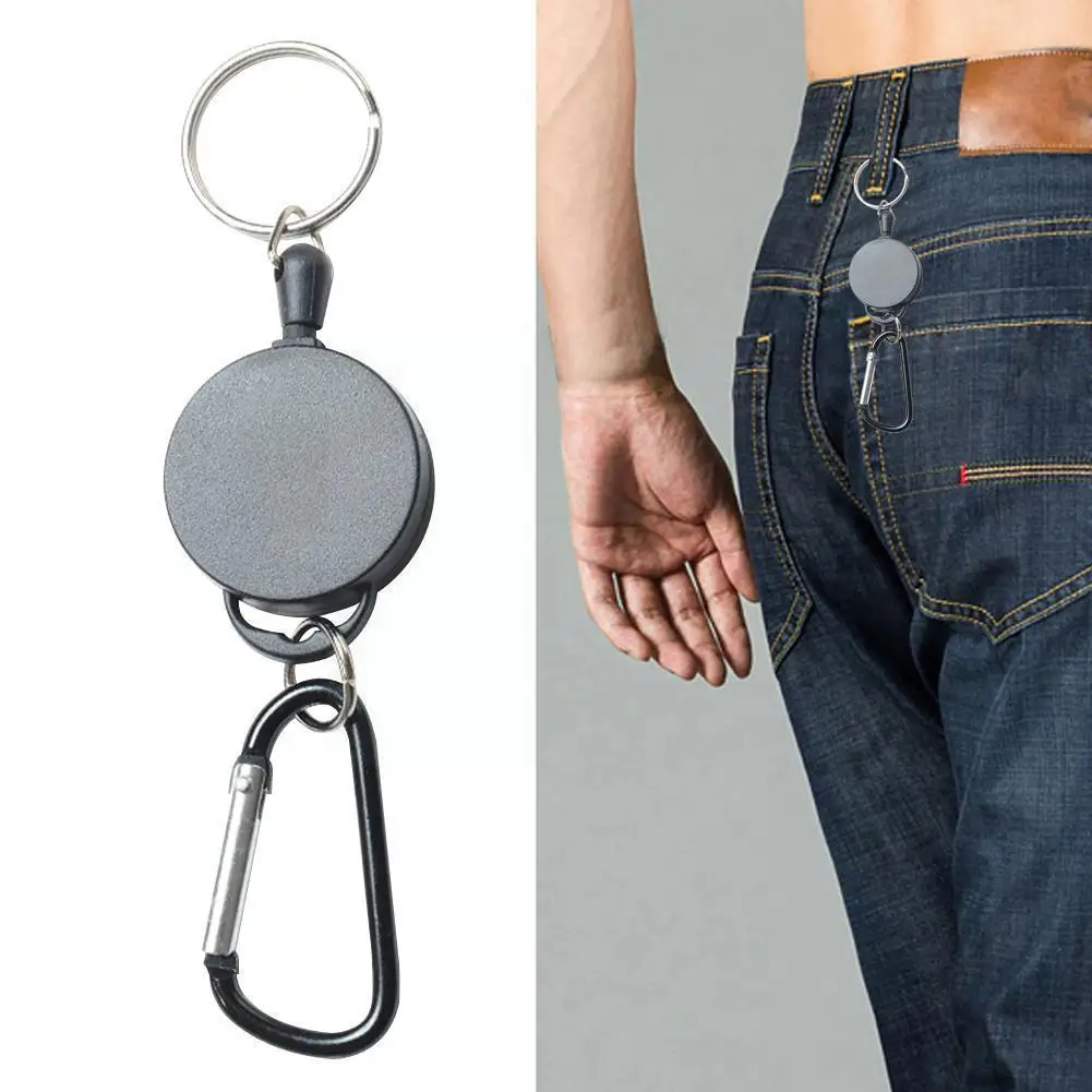 

1pcs 65cm Wire Rope Camping Telescopic Burglar Chain Tactical Chain Outdoor Holder Retractable Chain Return I9a6