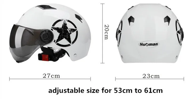 Мотоциклетный шлем для скутера велосипед полубейсболка с открытым лицом защита