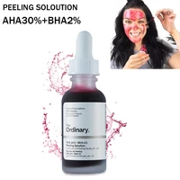 new ordinary face makeup peeling solution aha 30 bha 2 acne removing serum repair hyaluronic acid face skin care 30ml