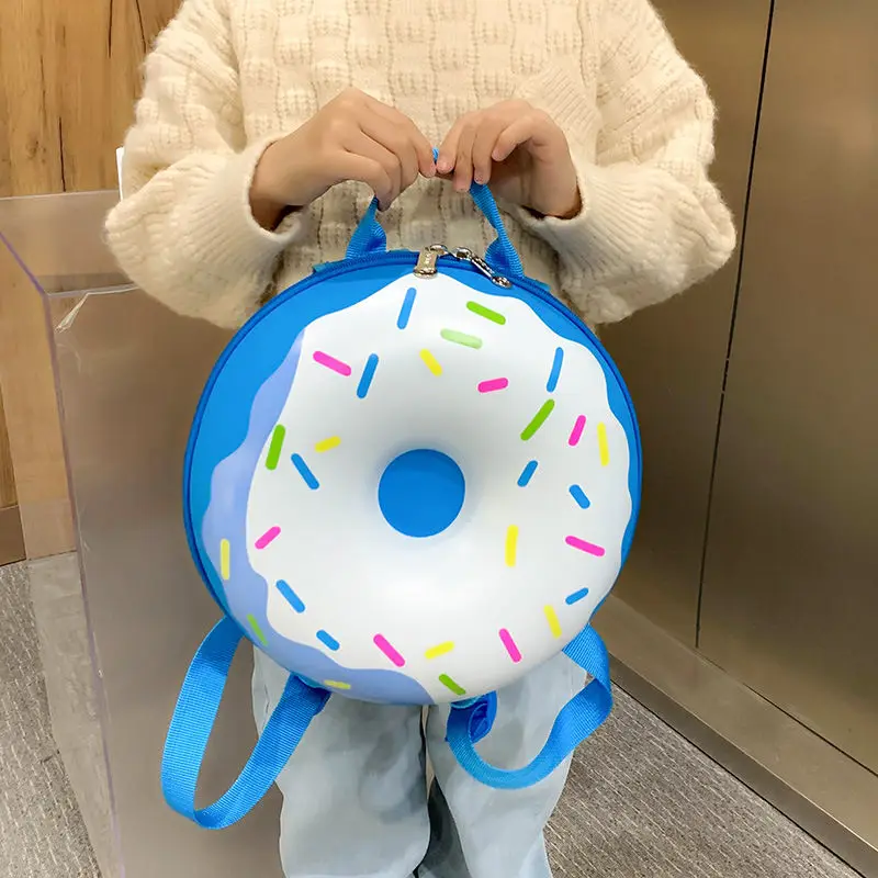 

PU Leather Children's School Bags Kids Kindergarten Backpacks Cute Donuts Book Bags for Baby Girls Boys Cartoon Toddler Backpack
