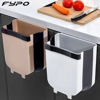 9l folding trash can kitchen garbage bin foldable car waste bin wall mounted trashcan for bathroom toilet waste cleaning tools