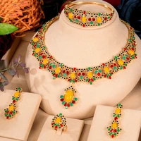 kellybola fashion gorgeous aristocratic high quality zircon jewelry 4pcs dubai african bridal wedding banquet luxury jewelry set