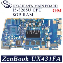 KEFU UX431FA/FN Laptop motherboard for ASUS ZenBook-14 UX431FA UX431FN UX431F original mainboard 8GB-RAM I5-8265U GM