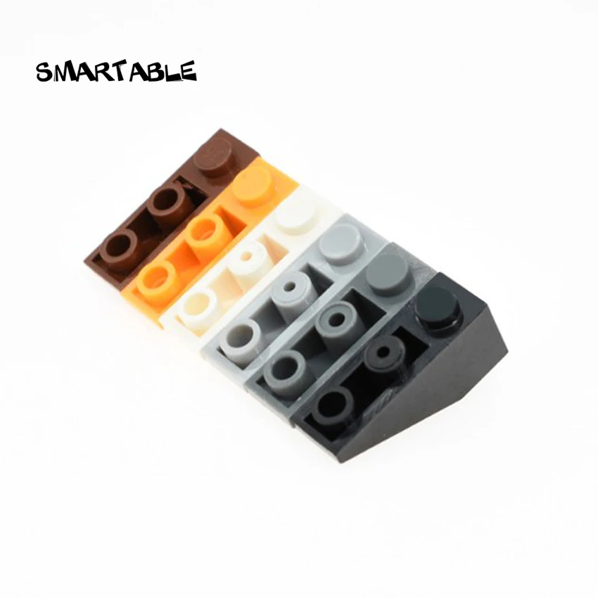 Smartable инвертированный наклон кирпича 45 1x3 строительные блоки MOC часть игрушка для