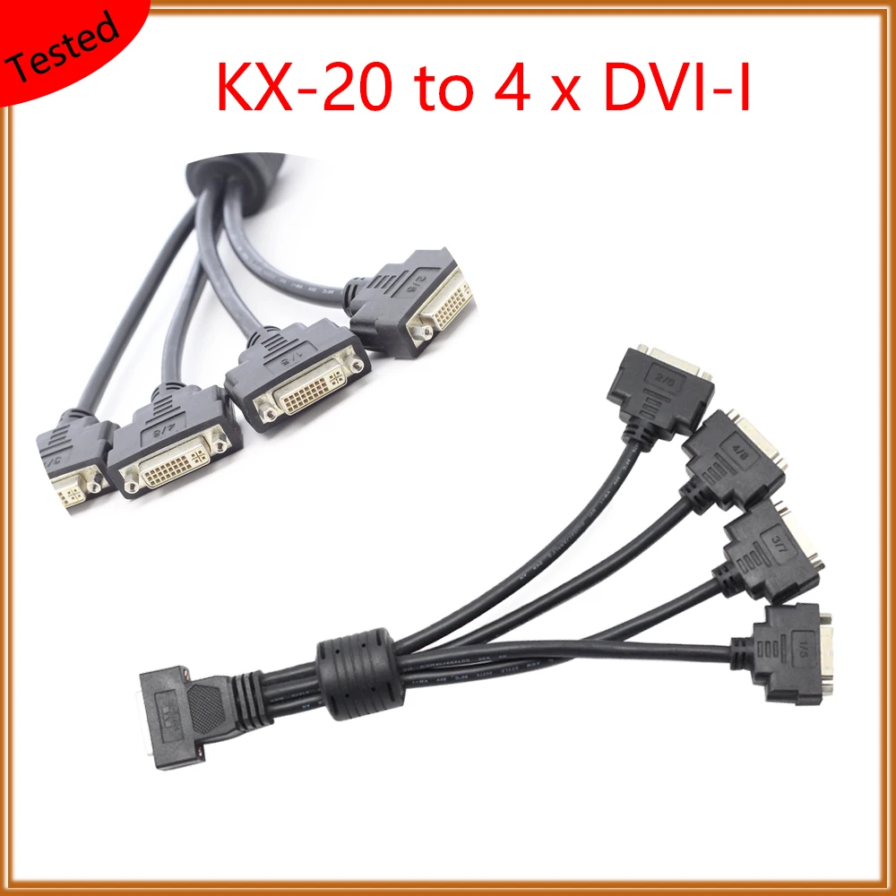 Кабели Matrox M9140 LP PCIe x16 4 экрана направлению четыре Wi Fi Графика карты KX 20 до X DVI I Quad