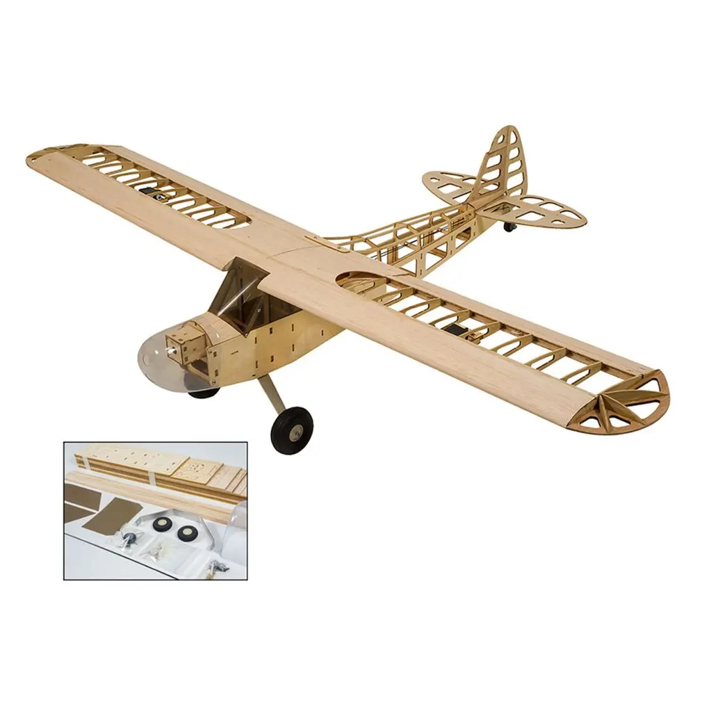 

RC Airplane Balsa wood J3 Plane Model Aircraft 1.2M Wingspan Aeromodelismo Woodines Model Plane Building Kits