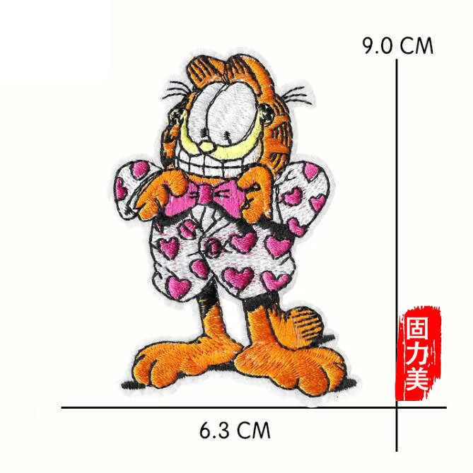 5 шт. Мультяшные тканевые наклейки с котом маленькие пластыри оранжевым толстым