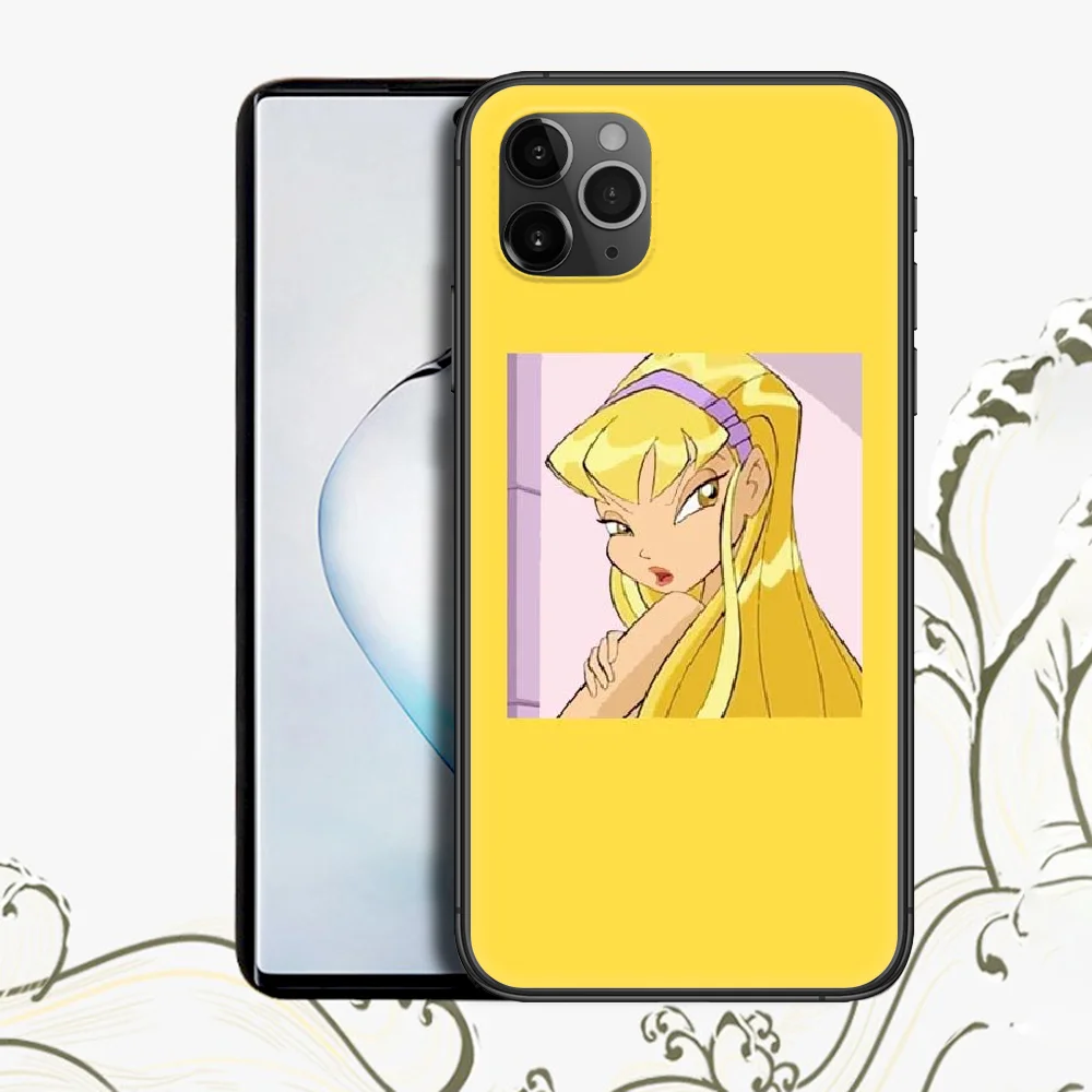 

Cute Cartoon Girl Winx Clubs Iphone 4 4s 5 5S SE 5C 6 6S 7 8 Plus 11 12 Mini Pro Max X XS XR 2020 For Phone Case black Cell