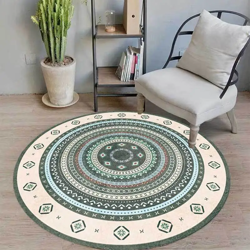 

Fashion Circle Geometry Fresh National Style Living Room Bedroom Hanging Basket Chair Round Mat CarpetCustom Size