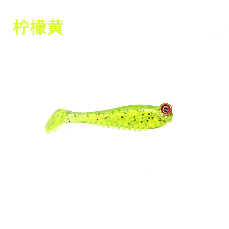 Бесплатная доставка 10 шт. флуоресцентная приманка 55 мм из мягкого пластика Т