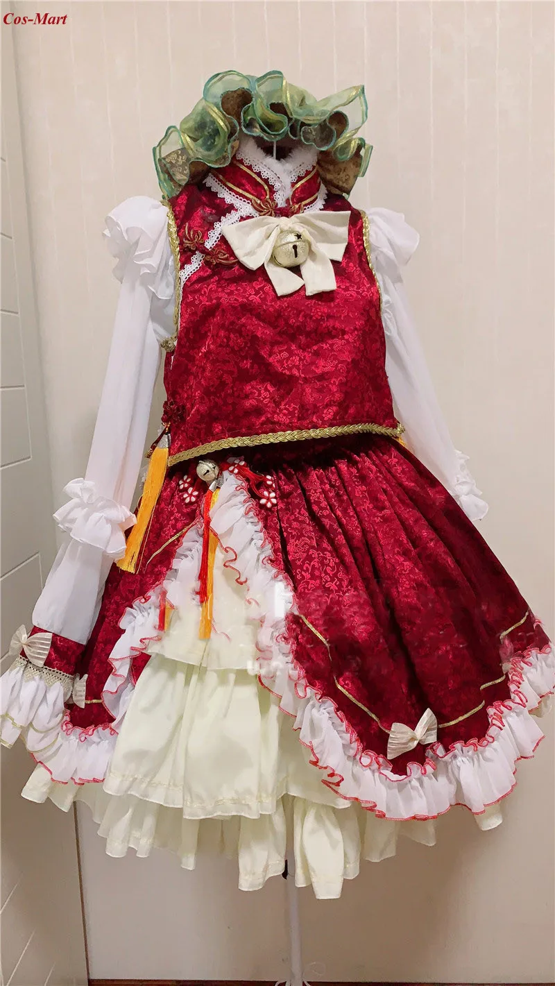 Cos-Mart Game Touhou Project Perfect Cherry Blossom Chen Cosplay Costume Cute Red Uniform Skirt Girl Role Play Clothing