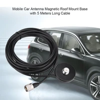 mobile car antenna magnetic roof mount base with 5 meters long coax cable uhf male