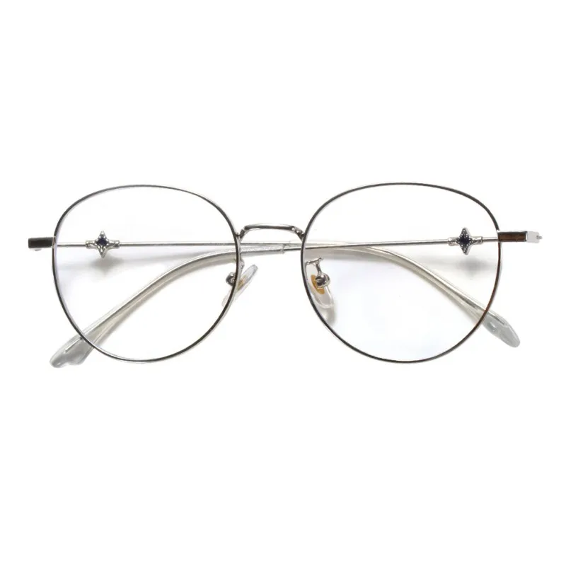 

1PC Adult Retro Anti Blue Light Glasses Frame Metal Round Optical Sepectacles Plain Eyeglasses Eyewear for Men Women Unisex
