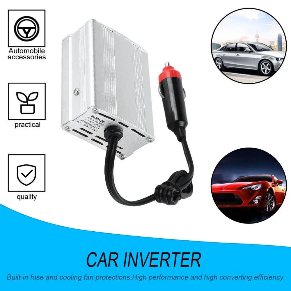 Автомобильный преобразователь напряжения серебристый 700 Вт от 12 В до 110 В/220