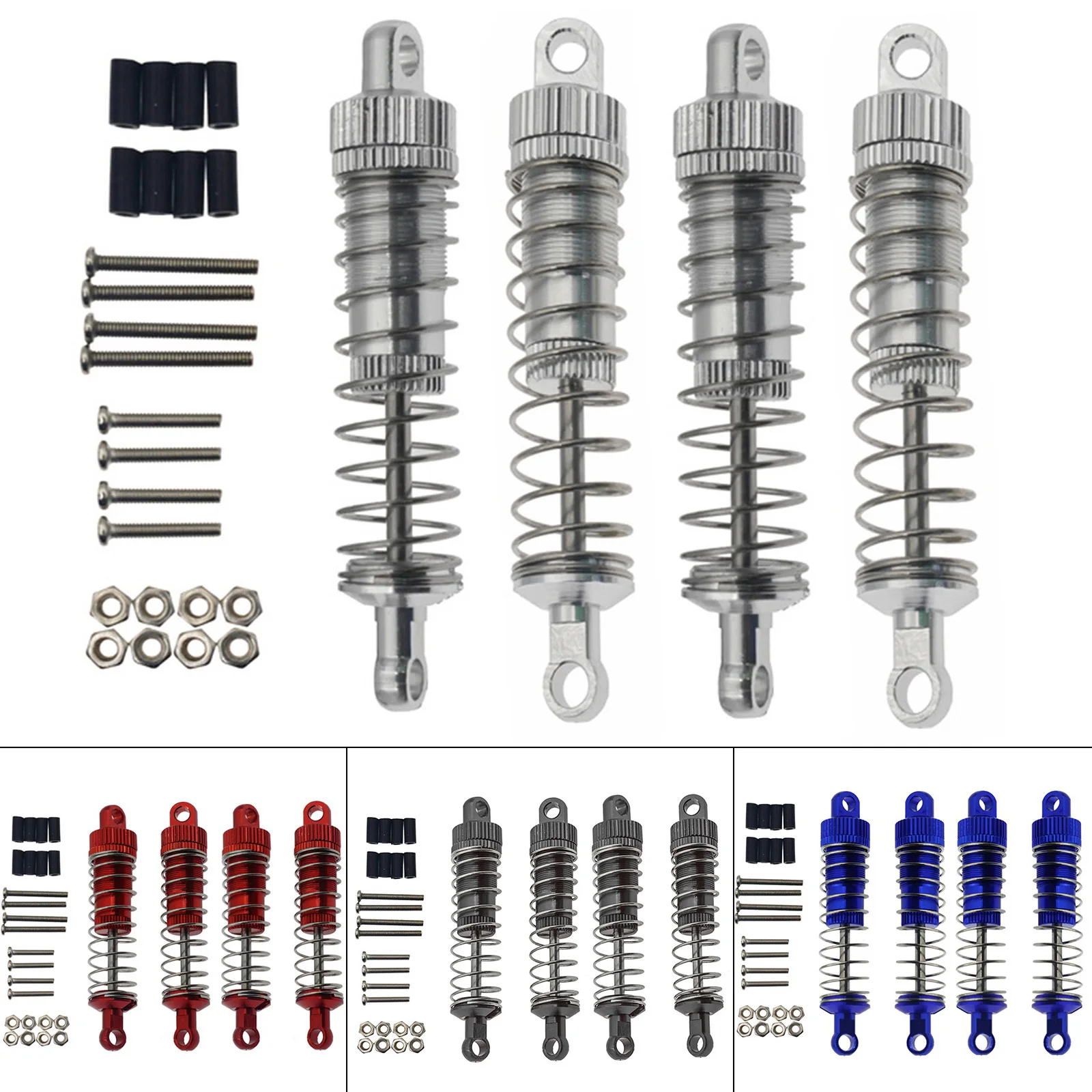 

4pcs Alloy Shock Absorber for WPL C14 C24 MN90 MN91 MN91K Truck DIY Accs