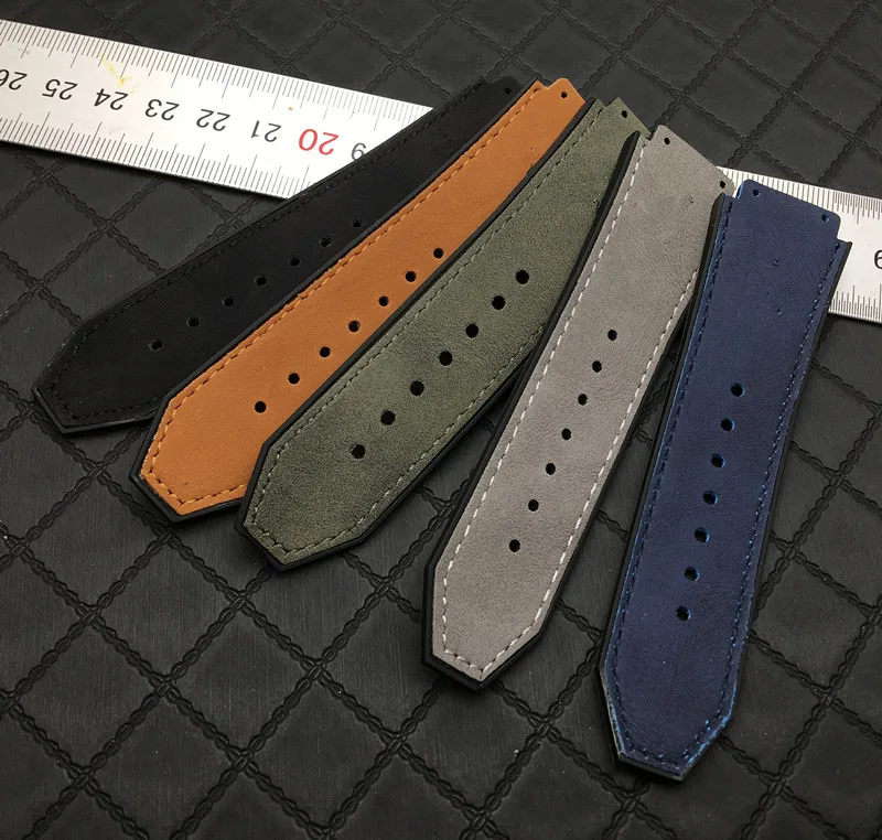 Ремешок силиконовый для наручных часов браслет из натуральной кожи Крейзи Хорс 25