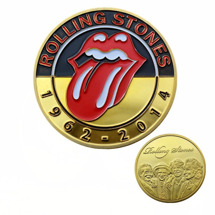 Позолоченные известная музыкальная группа Роллинг камни памятная монета