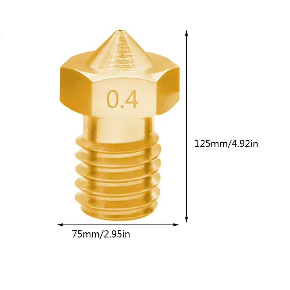 

Printer Extruder V5 V6 Brass Nozzle Thread Thread-1.75 Nozzle Tool for Nozzle Replacement Spanner Installation Tools