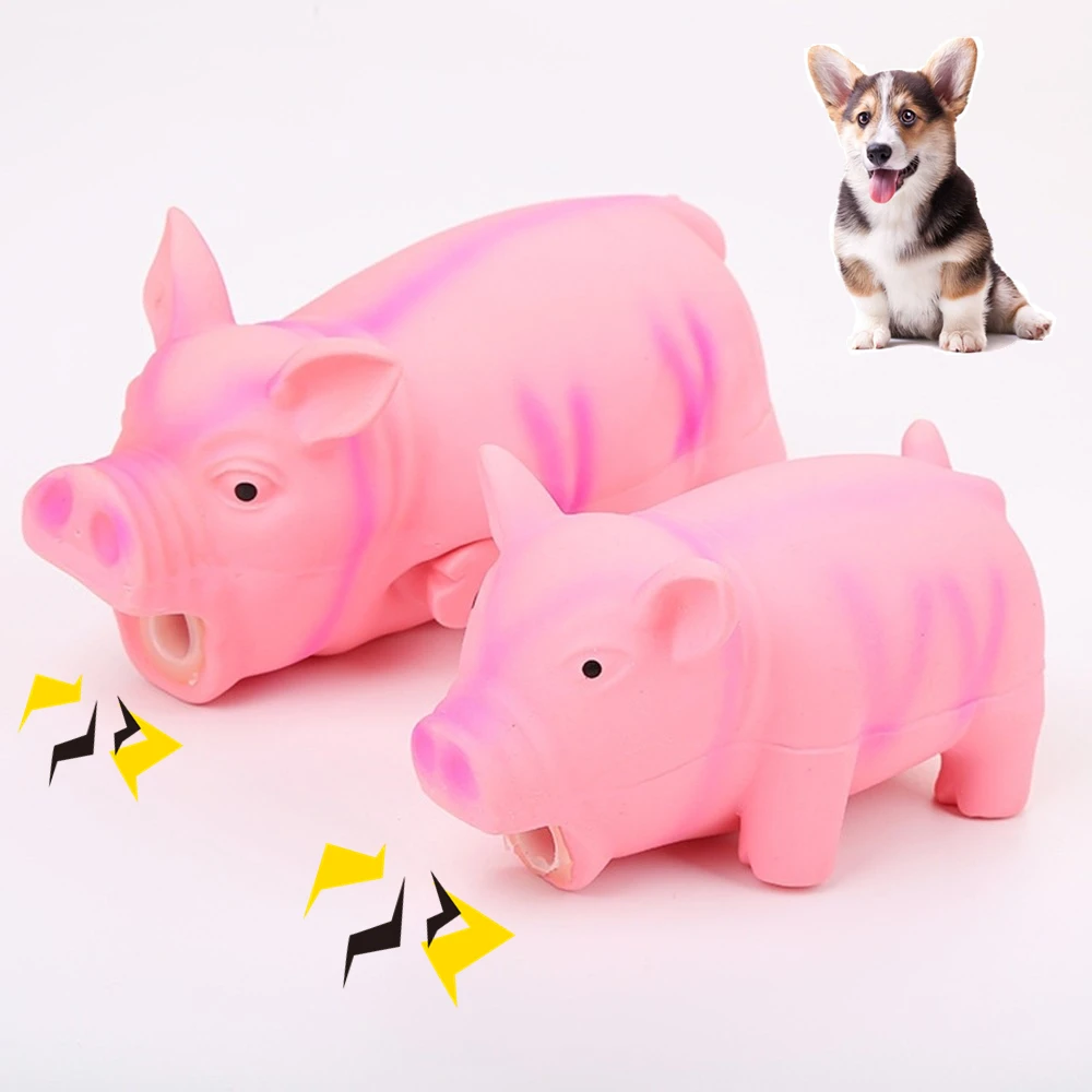 Игрушки для собак милая свинья крякнущий писк латексные жевательные игрушки