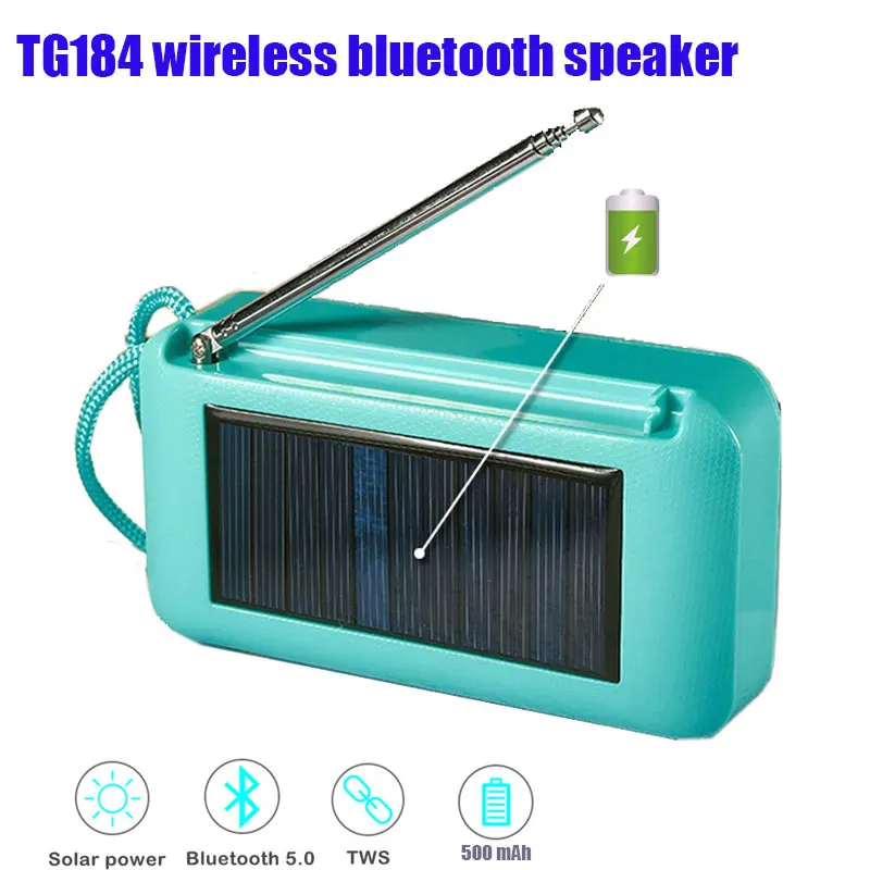 Беспроводная bluetooth Колонка на солнечной батарее портативная звуковая колонка