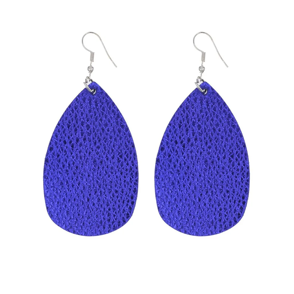 Креативные кожаные несколько капель каплевидные серьги дамы подарок ювелирные