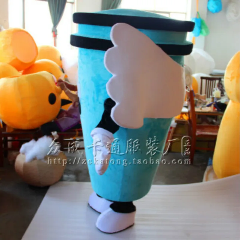 Костюм талисмана с молочным чаем и напитком костюмы для Хэллоуина карнавальные