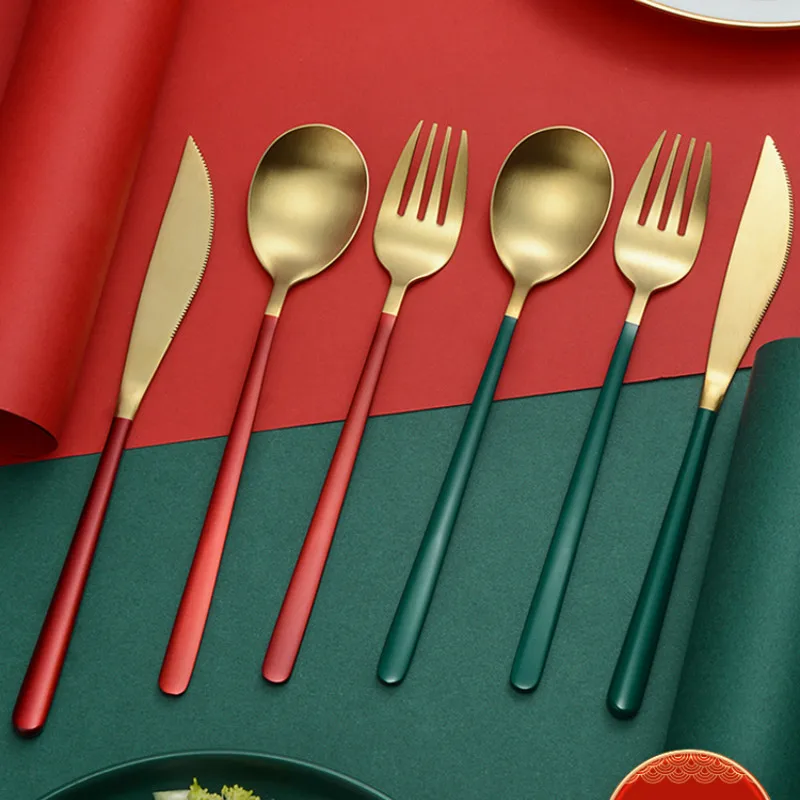 Нож для стейка высококлассный набор столовой посуды в западном стиле Золотая