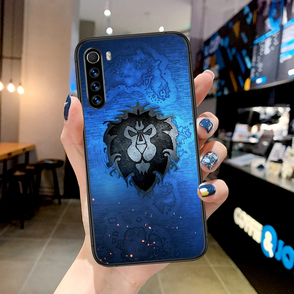 

Game World of Warcrafts Phone Case For Xiaomi Redmi Note 7 8 8T 9 9S 4X 7 7A 9A K30 Pro Ultra black Prime Luxury Hoesjes Trend