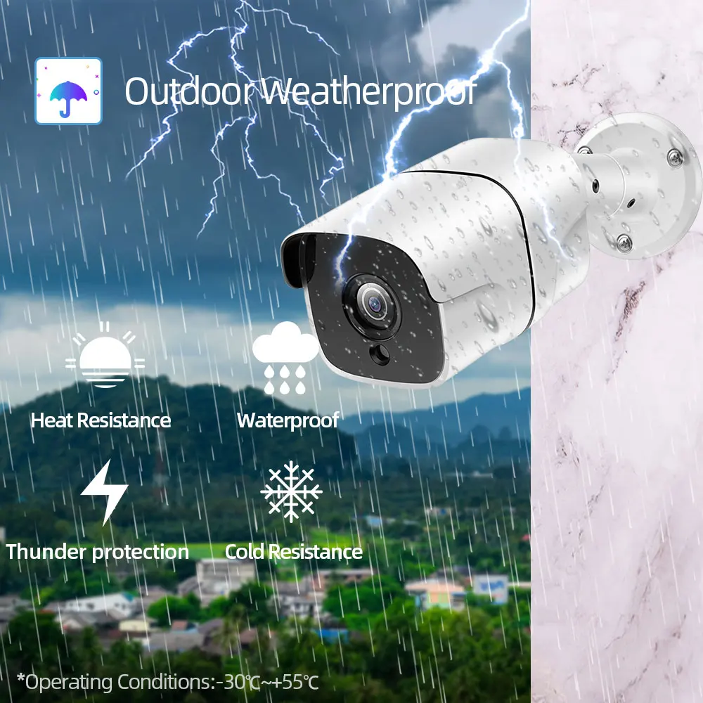 H.265 16CH 8MP POE NVR Kit Outdoor 4K CCTV Security Camera System 8MP Face Detection POE IP Bullet Camera Video Surveillance Set