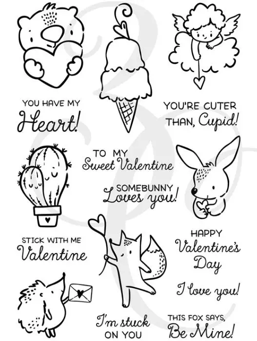 Кролик прозрачный силиконовый штамп/печать для DIY скрапбукинга/фотоальбом